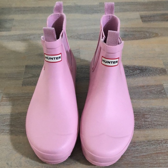 Hunter Barely Pink Ankle Boots US SZ 5 - Picture 7 of 7